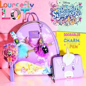 Loungefly Disney Fantasia Pastoral Symphony Backpack, Wallet, Mirror, Pen &Charm